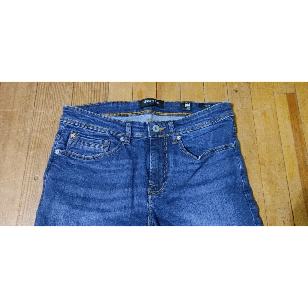 Mens Kenneth Cole Reaction NY BCI Slim Fit Stretch Denim Blue Jeans 30 X 29 - Picture 3 of 9